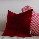 Red Velvet Pillow Cover 2 - PILLOWS - essentials - warm Rug and Weave Pillows