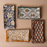 Block Print Cotton Napkins - set of 4 napkin set ORNA HOUSE