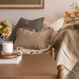 Dolly Block Print Ruffle Pillow Cover 1 - PILLOWS - block print - neutral ORNA HOUSE