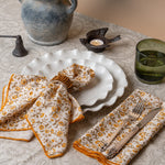 Block Print Cotton Napkins - set of 4 napkin set ORNA HOUSE