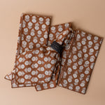 Block Print Cotton Napkins - set of 4 napkin set ORNA HOUSE