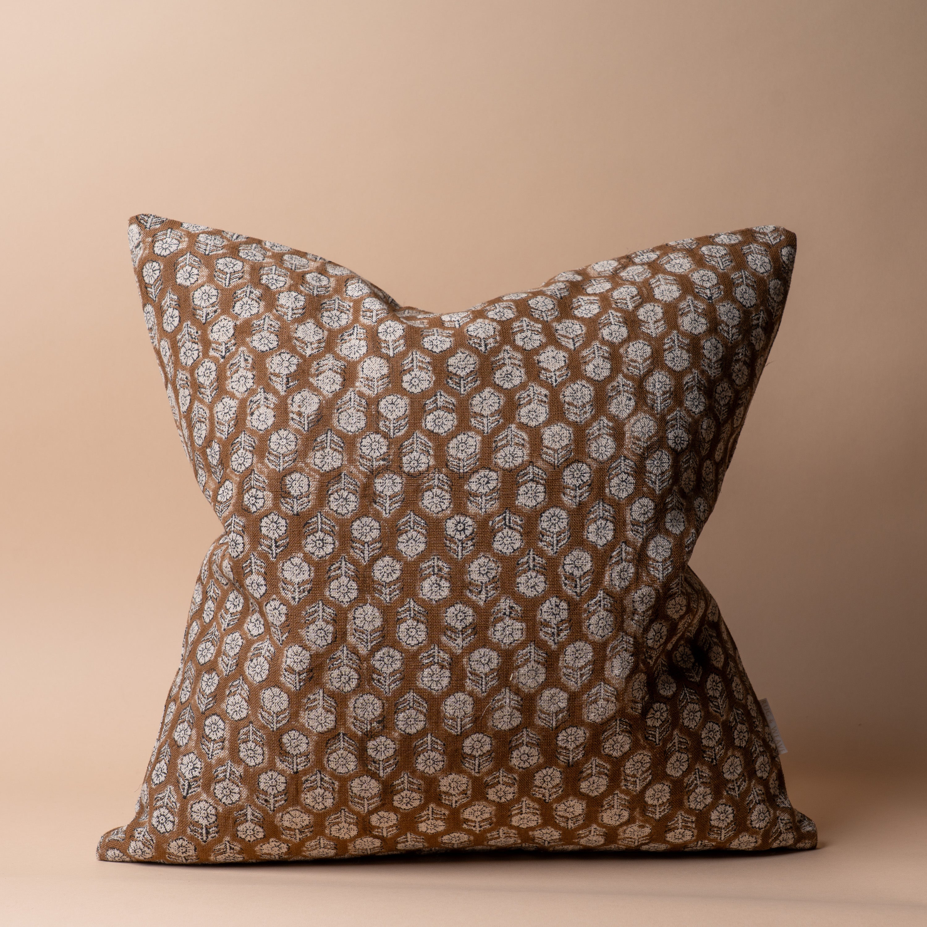 Betsy Block Print Pillow Cover 1-PILLOWS - block print - warm Rug & Weave Pillows