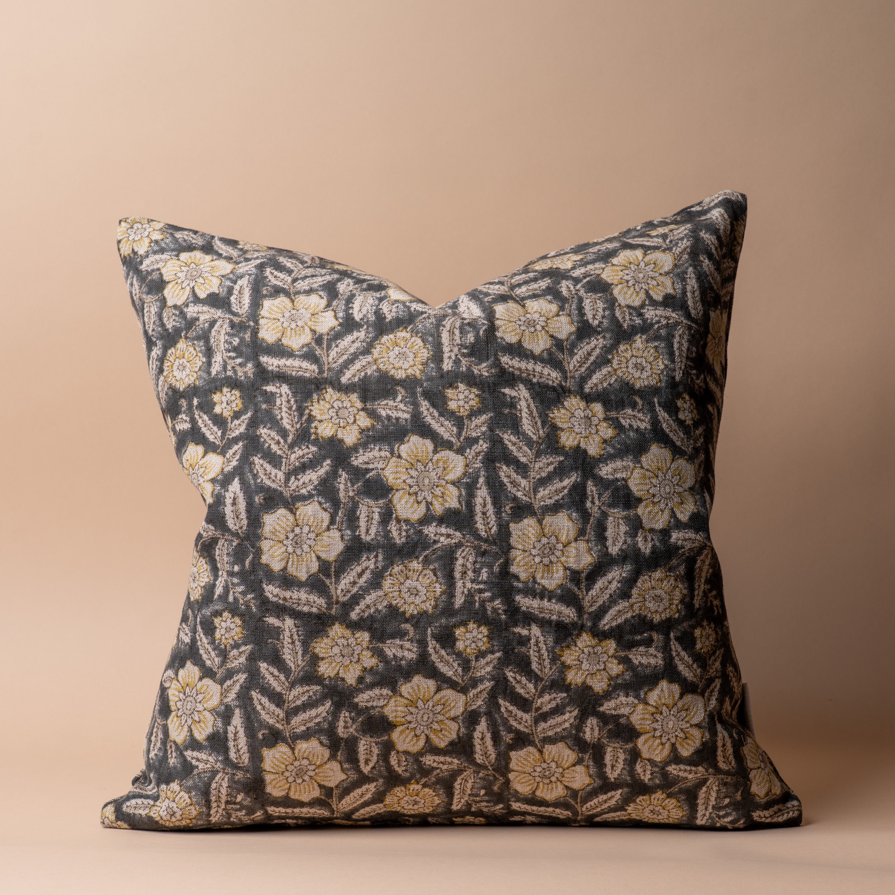 Greta Block Print Pillow Cover 1-PILLOWS - block print - warm Rug & Weave Pillows