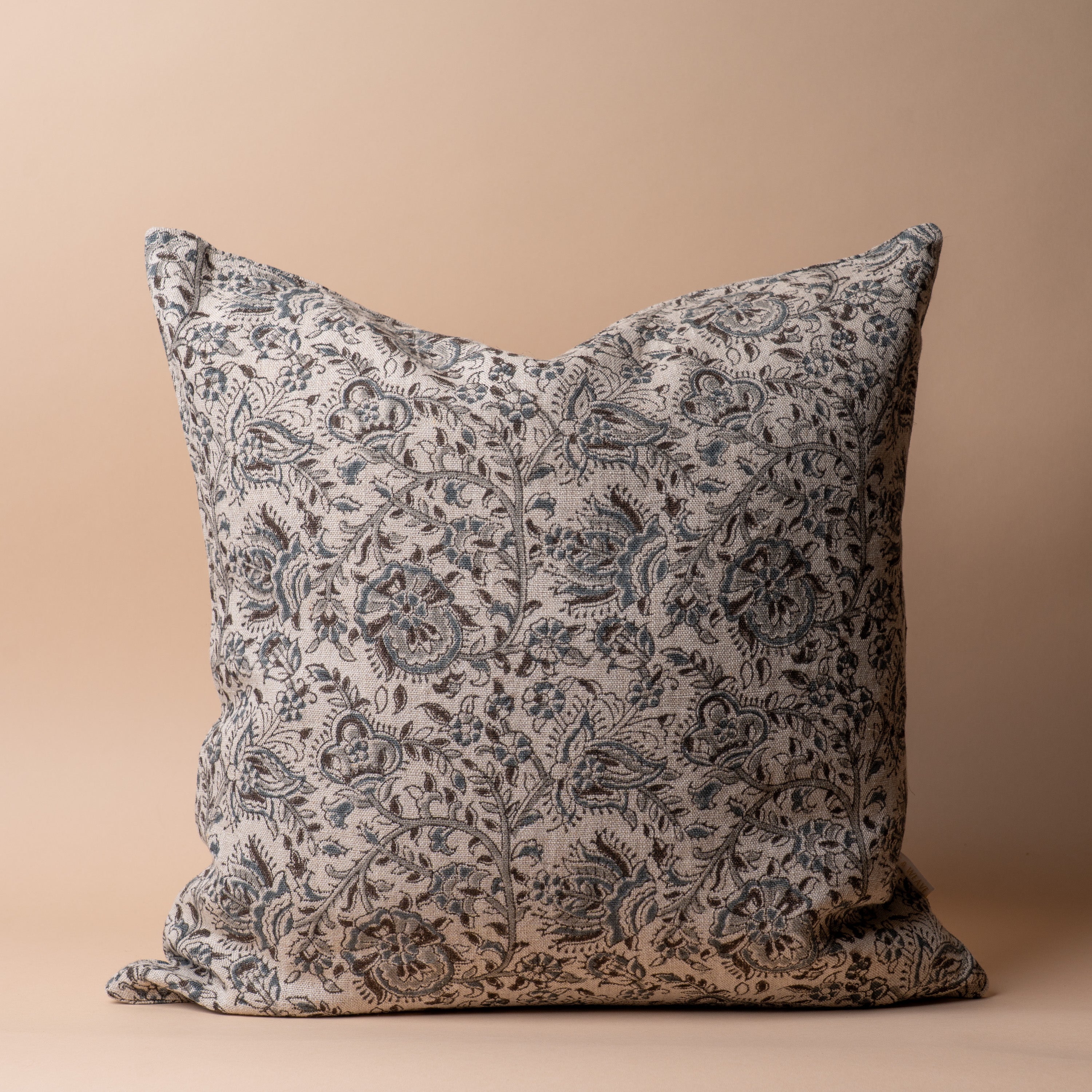 Aubrey Block Print Pillow Cover 3 - PILLOWS - blockprint - cool ORNA HOUSE
