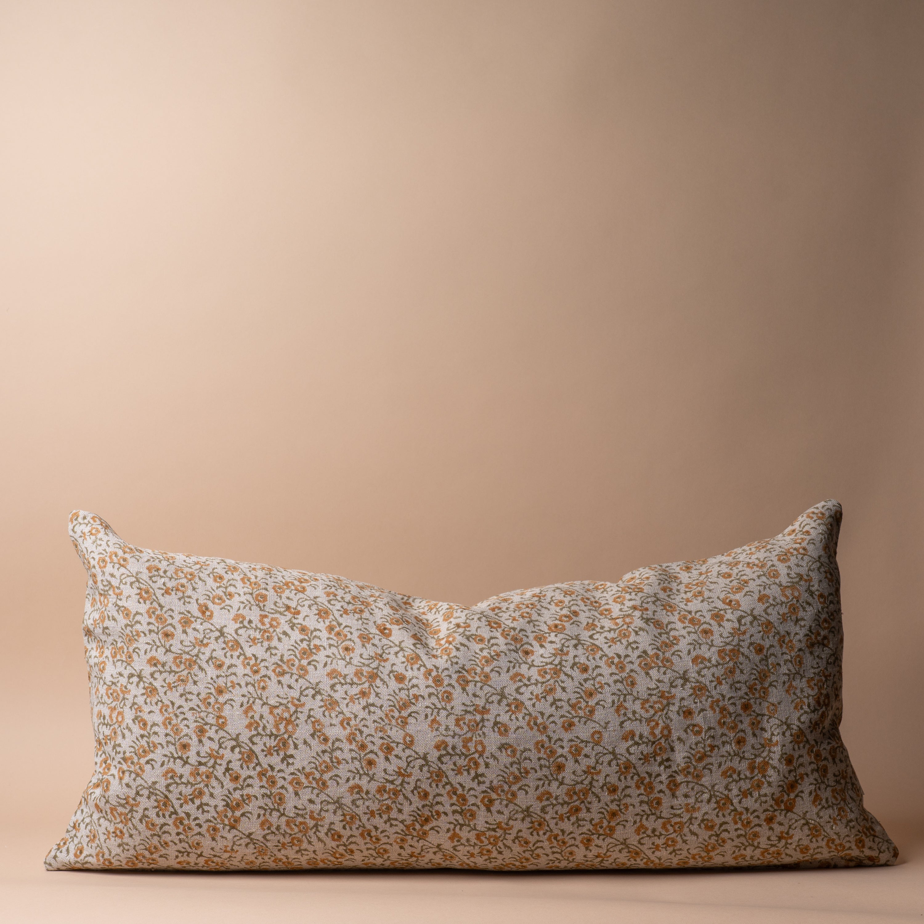 Tillie Long Lumbar Pillow Cover - Double Sided 1 - PILLOWS - block print - neutral ORNA HOUSE