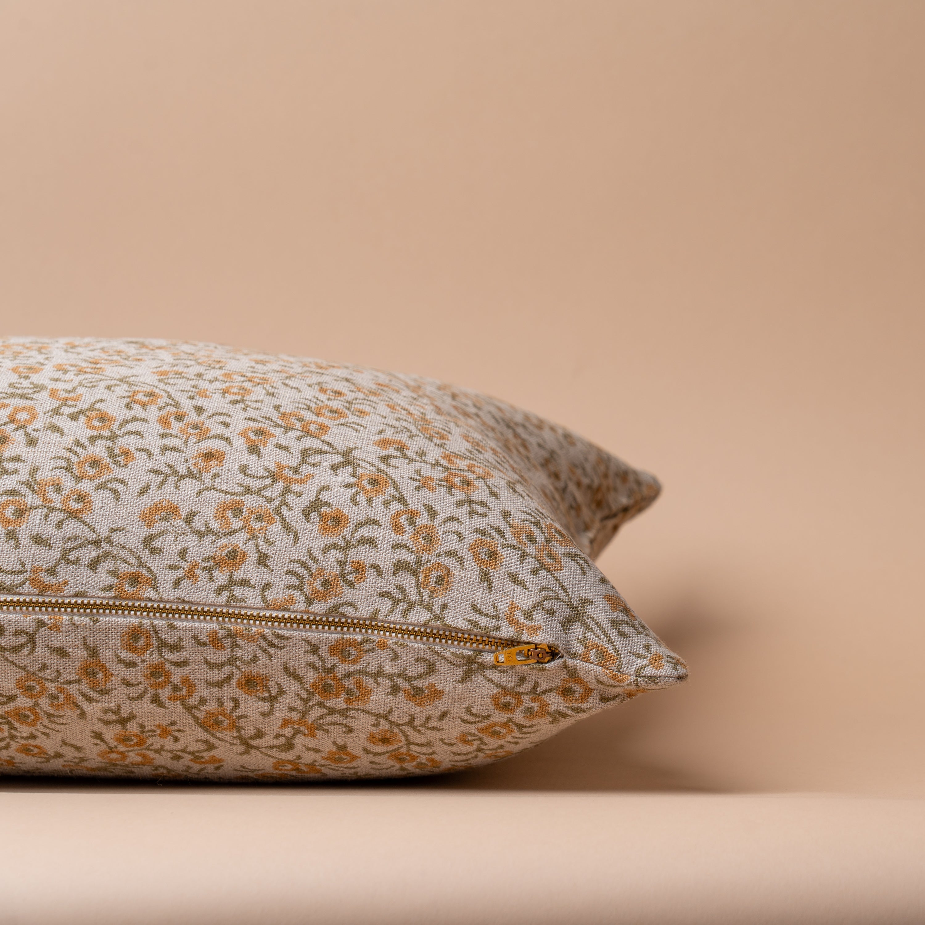 Tillie Long Lumbar Pillow Cover - Double Sided 1 - PILLOWS - block print - neutral ORNA HOUSE
