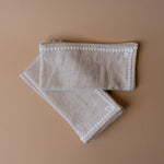 Oatmeal Linen Napkin Set with Lace Trim napkin set Rug & Weave