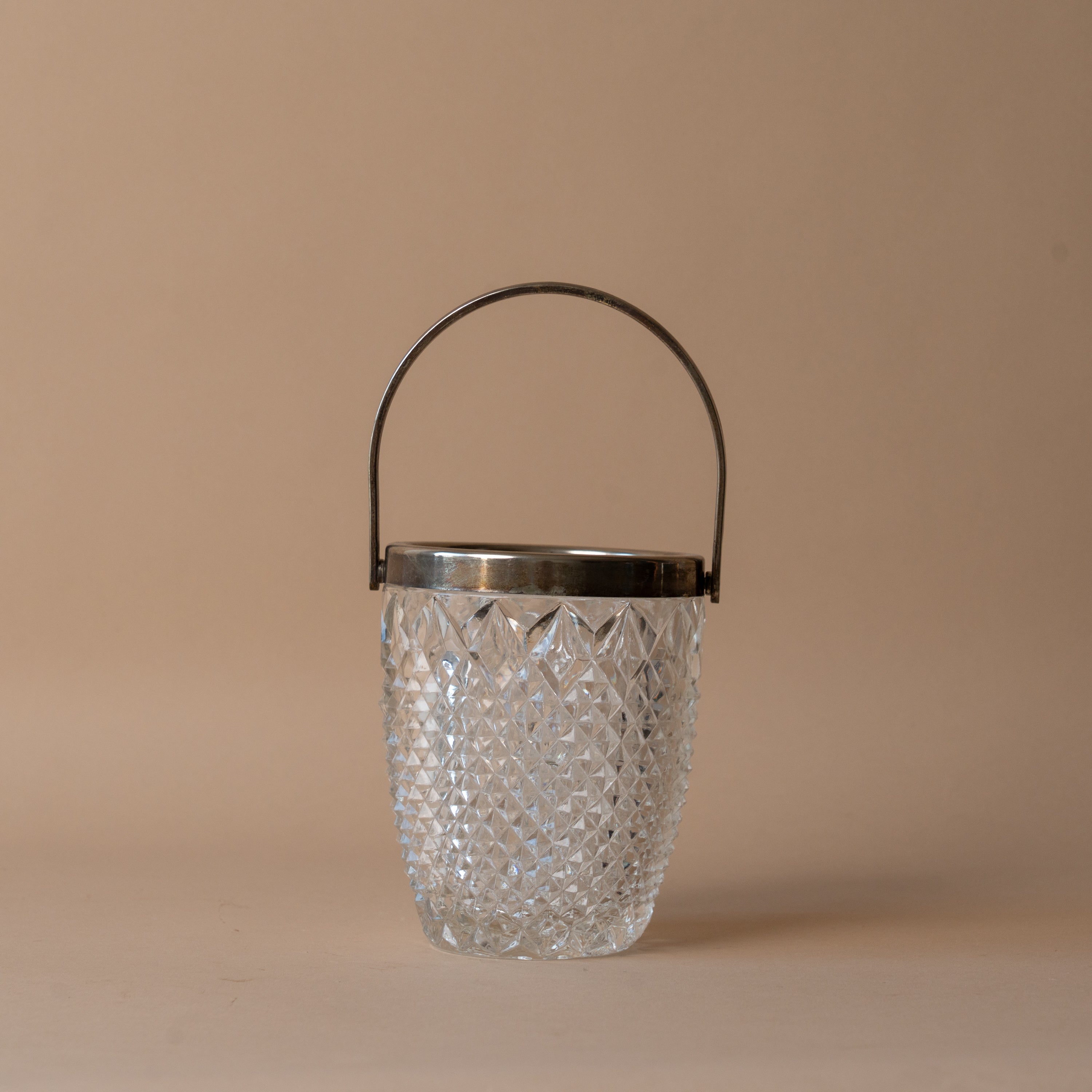 Vintage Glass Ice Bucket 0-a-VINTAGE-pot Rug & Weave