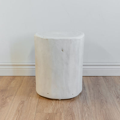 Soleil Wood Side Table - White