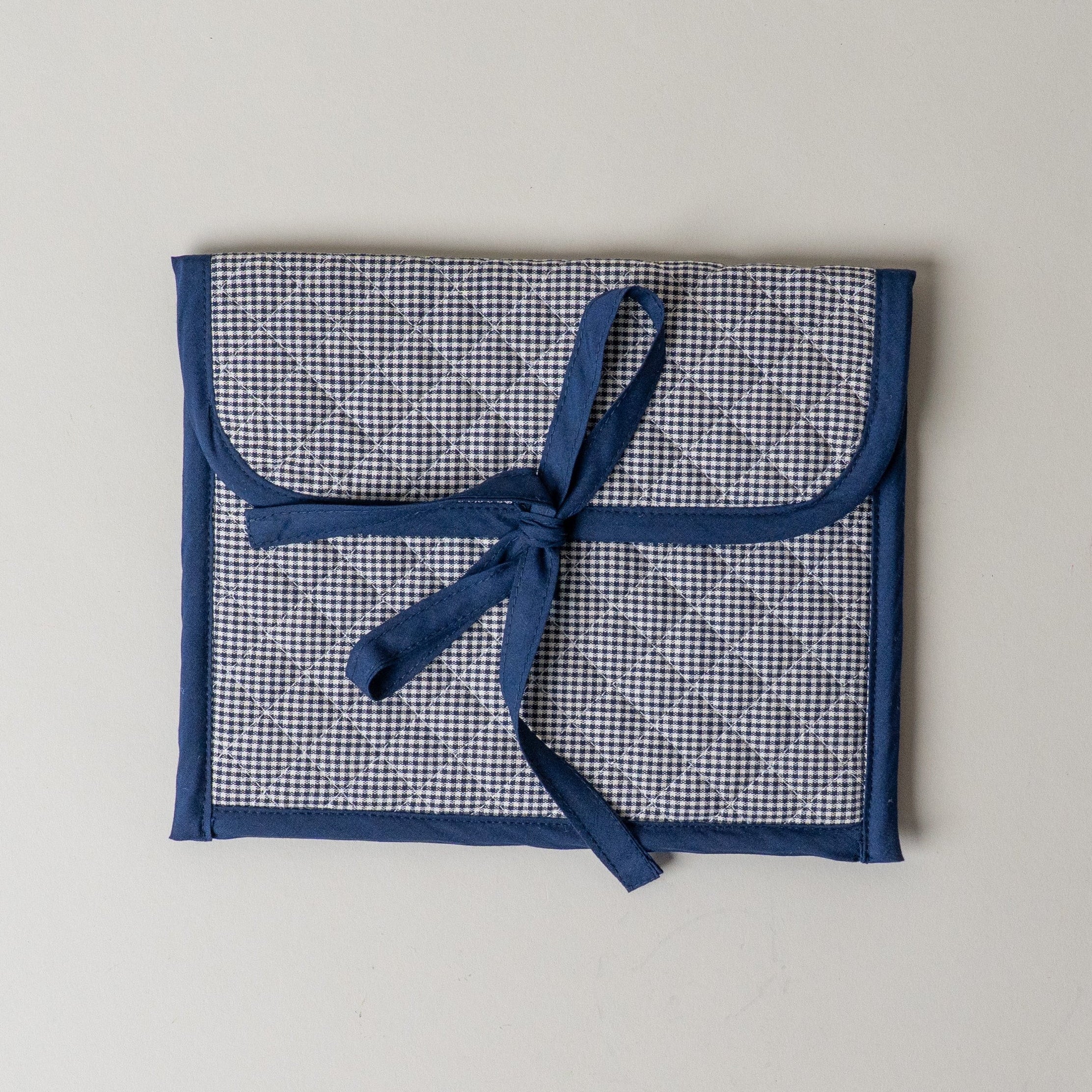 Quilted Gingham Kindle Sleeve kindle sleeve Rug & Weave Pillows Navy