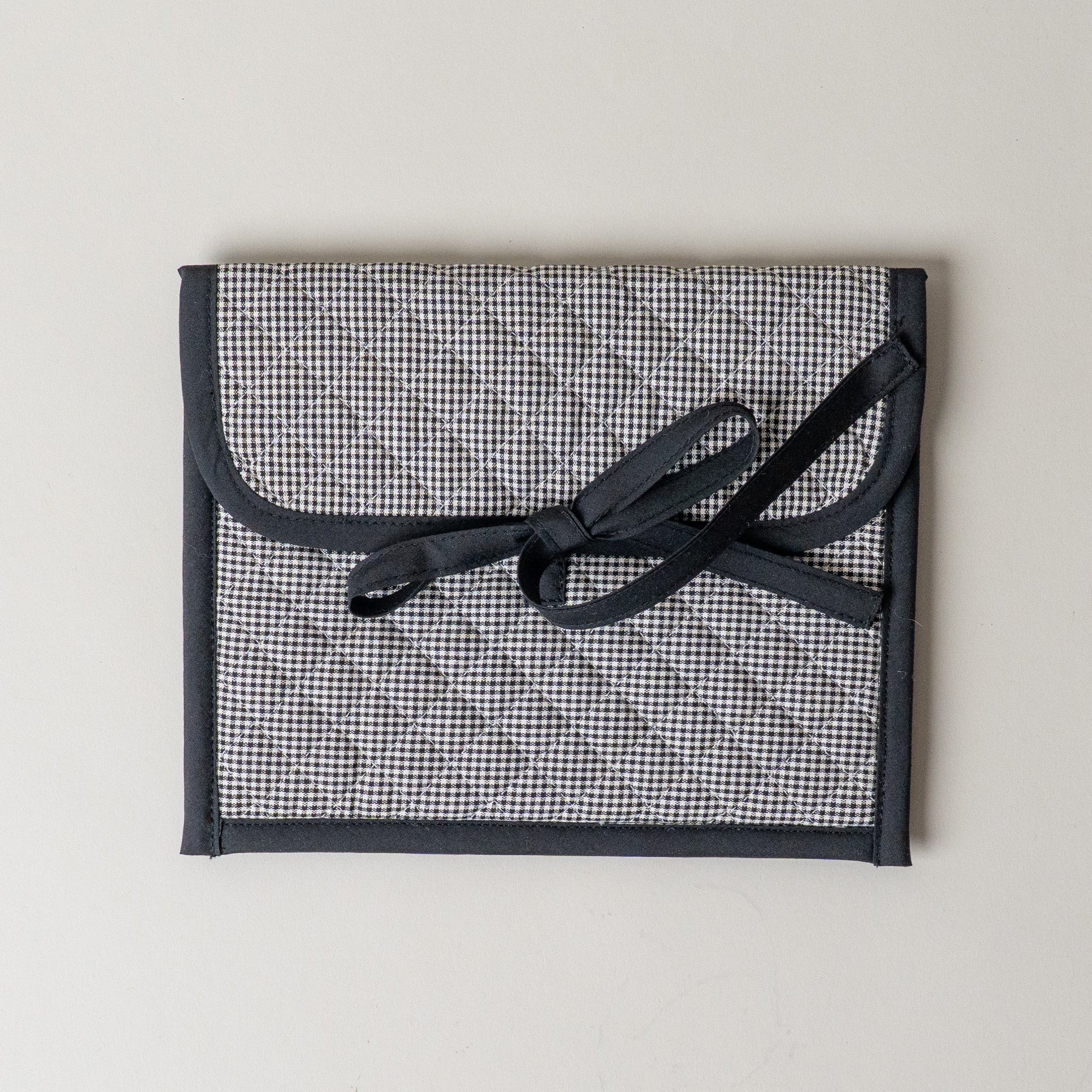 Quilted Gingham Kindle Sleeve kindle sleeve Rug & Weave Pillows Black