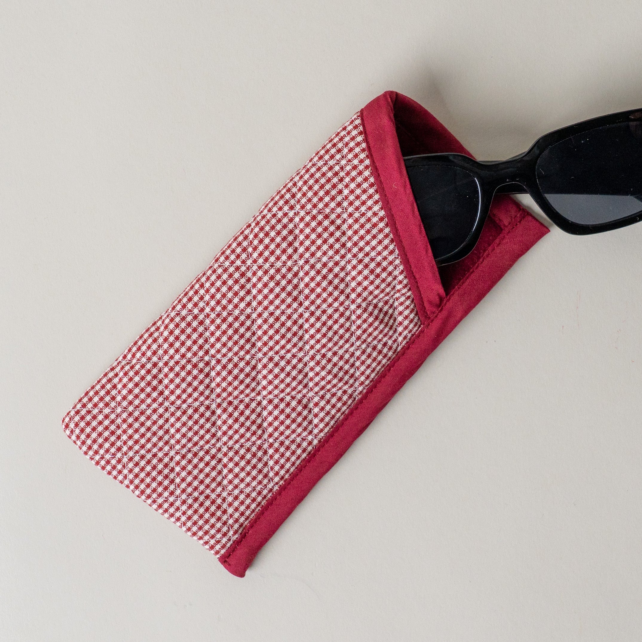 Quilted Gingham Glasses Sleeve glasses sleeve Rug & Weave Pillows