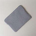 Quilted Gingham Laptop Sleeve laptop sleeve Rug & Weave Pillows Navy