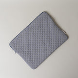 Quilted Gingham Laptop Sleeve laptop sleeve Rug & Weave Pillows Navy