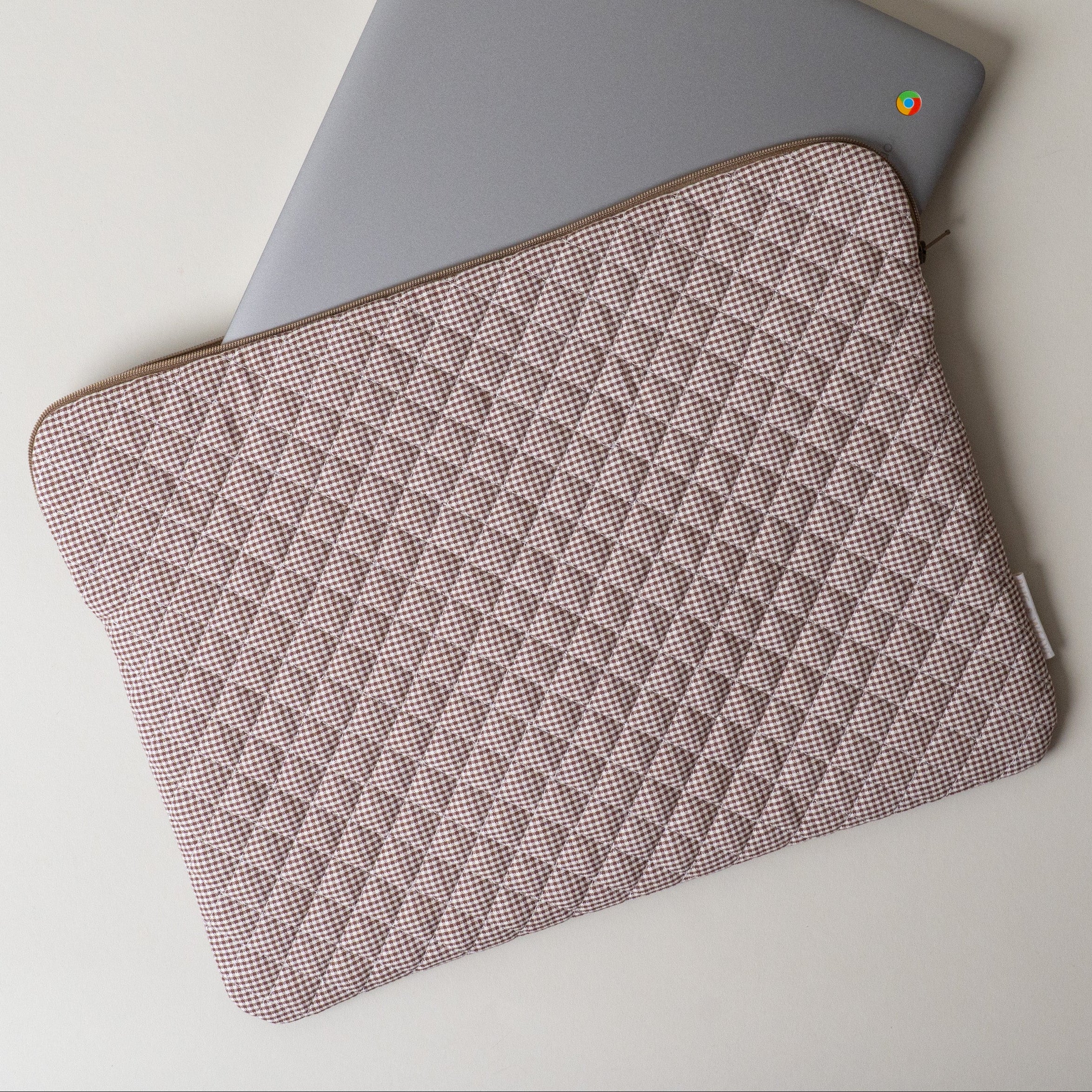 Quilted Gingham Laptop Sleeve laptop sleeve Rug & Weave Pillows