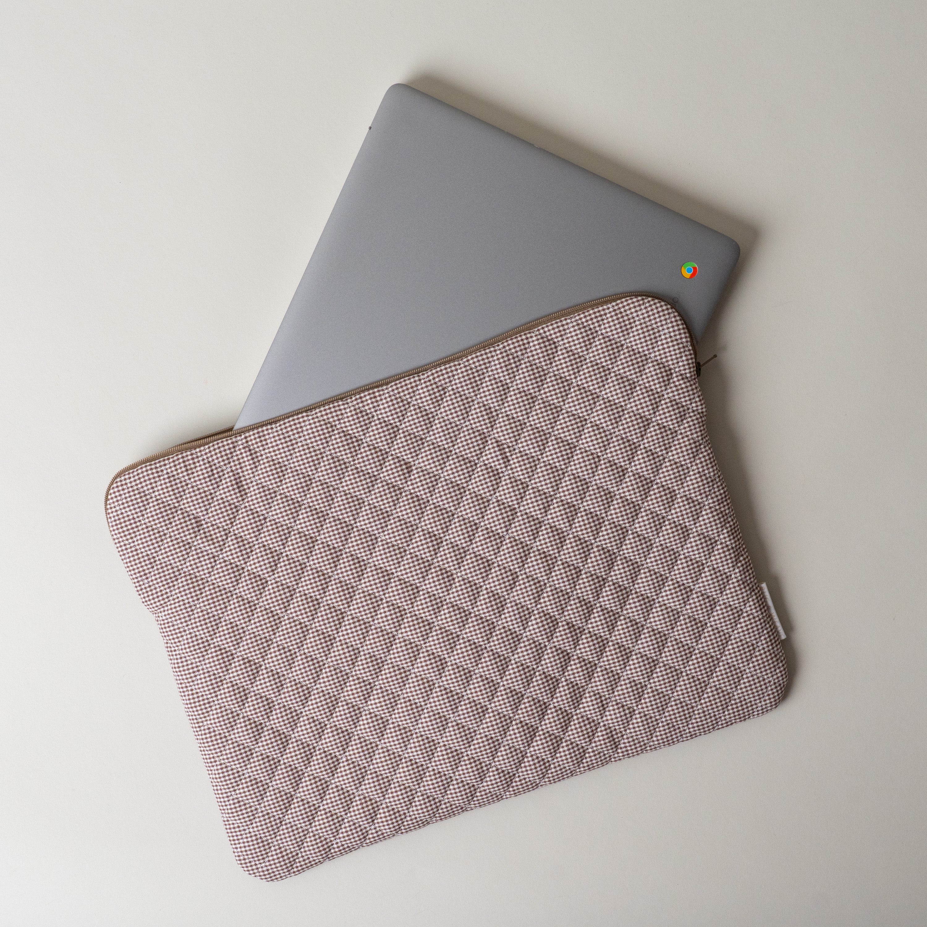 Quilted Gingham Laptop Sleeve laptop sleeve Rug & Weave Pillows