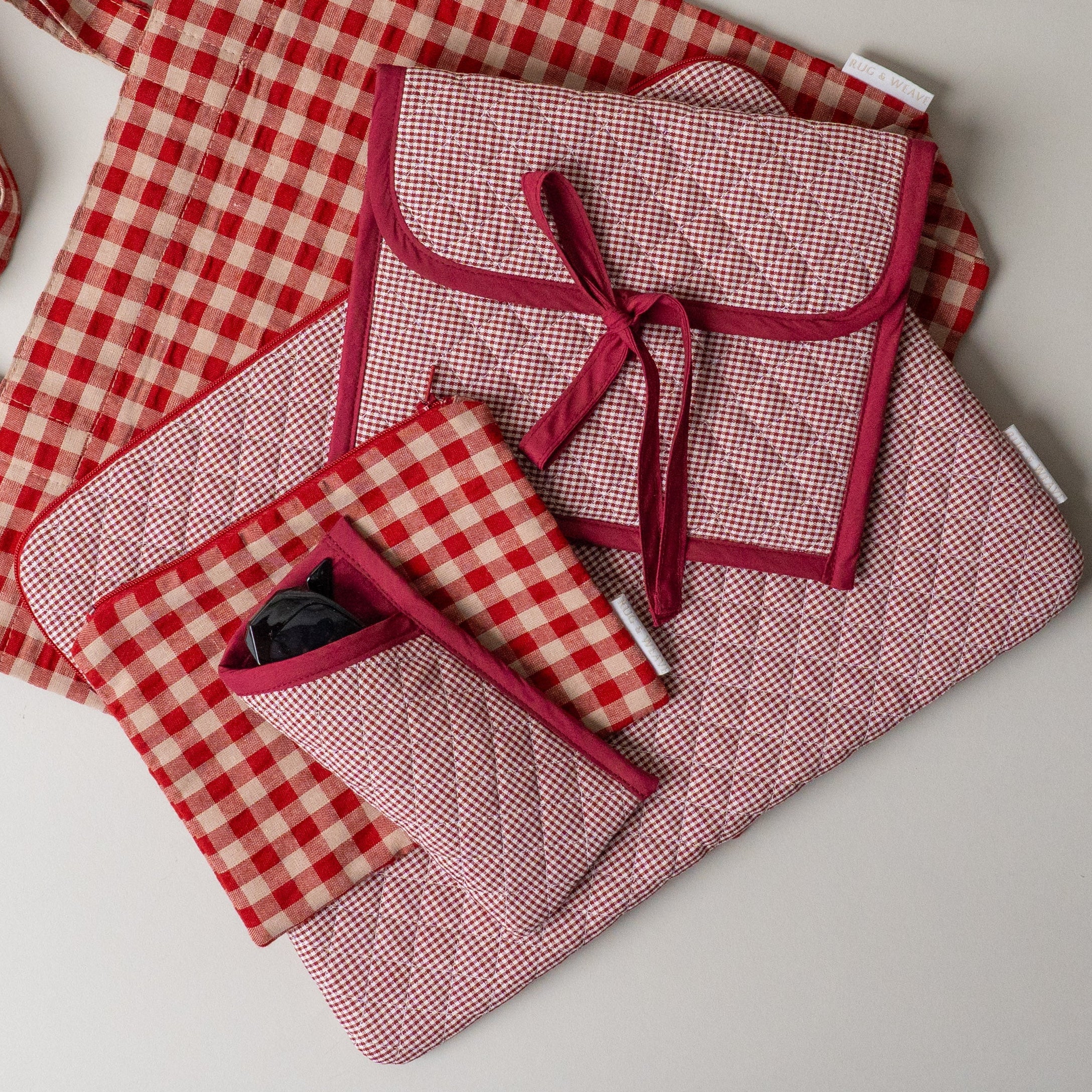 Everyday Gingham Tote Bag reusable bag Rug and Weave Pillows