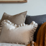 Oatmeal Ruffle Pillow Cover 1 - PILLOWS - Linen - neutral Rug & Weave Pillows