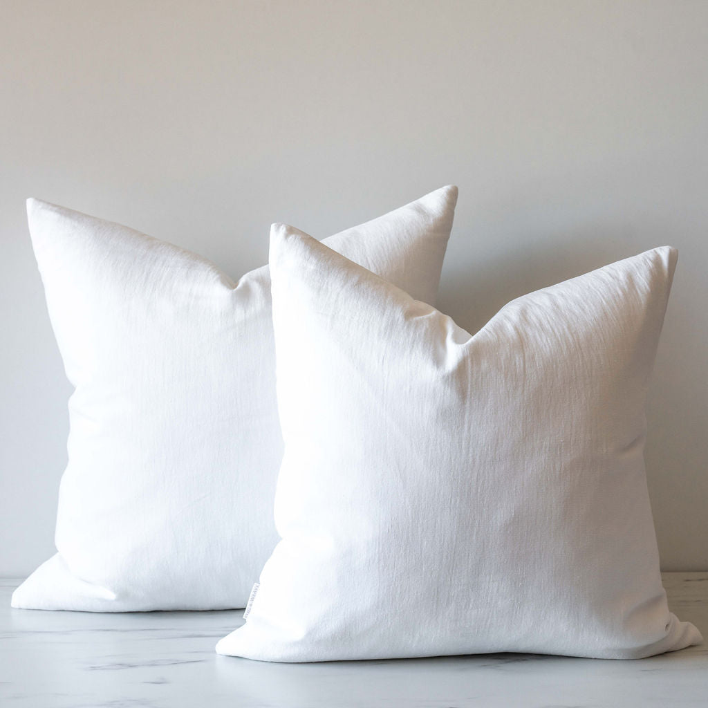Rug & Weave made White Linen Pillow Cover