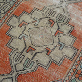 2'9" x 10'1" Vintage Oushak Rug RUGS - vintage Rug & Weave Rugs