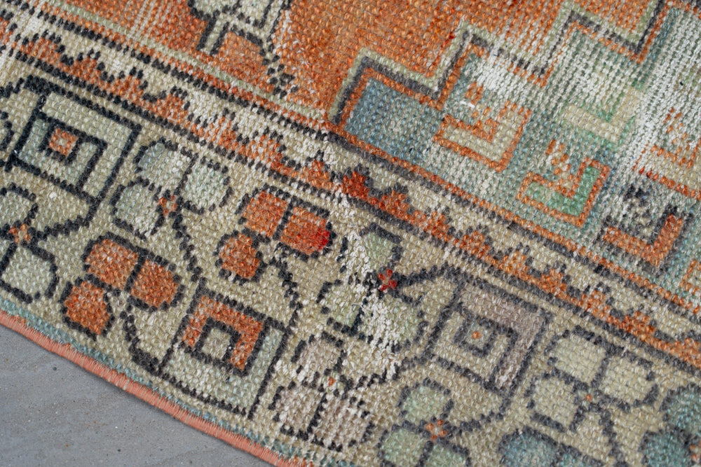 2'9" x 10'1" Vintage Oushak Rug RUGS - vintage Rug & Weave Rugs