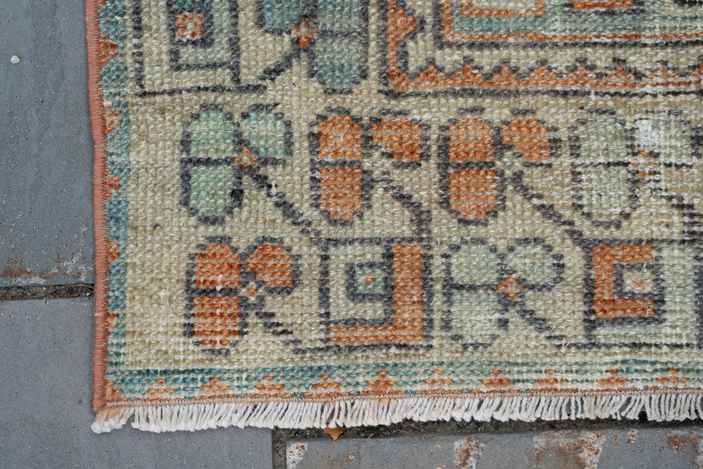 2'9" x 10'1" Vintage Oushak Rug RUGS - vintage Rug & Weave Rugs