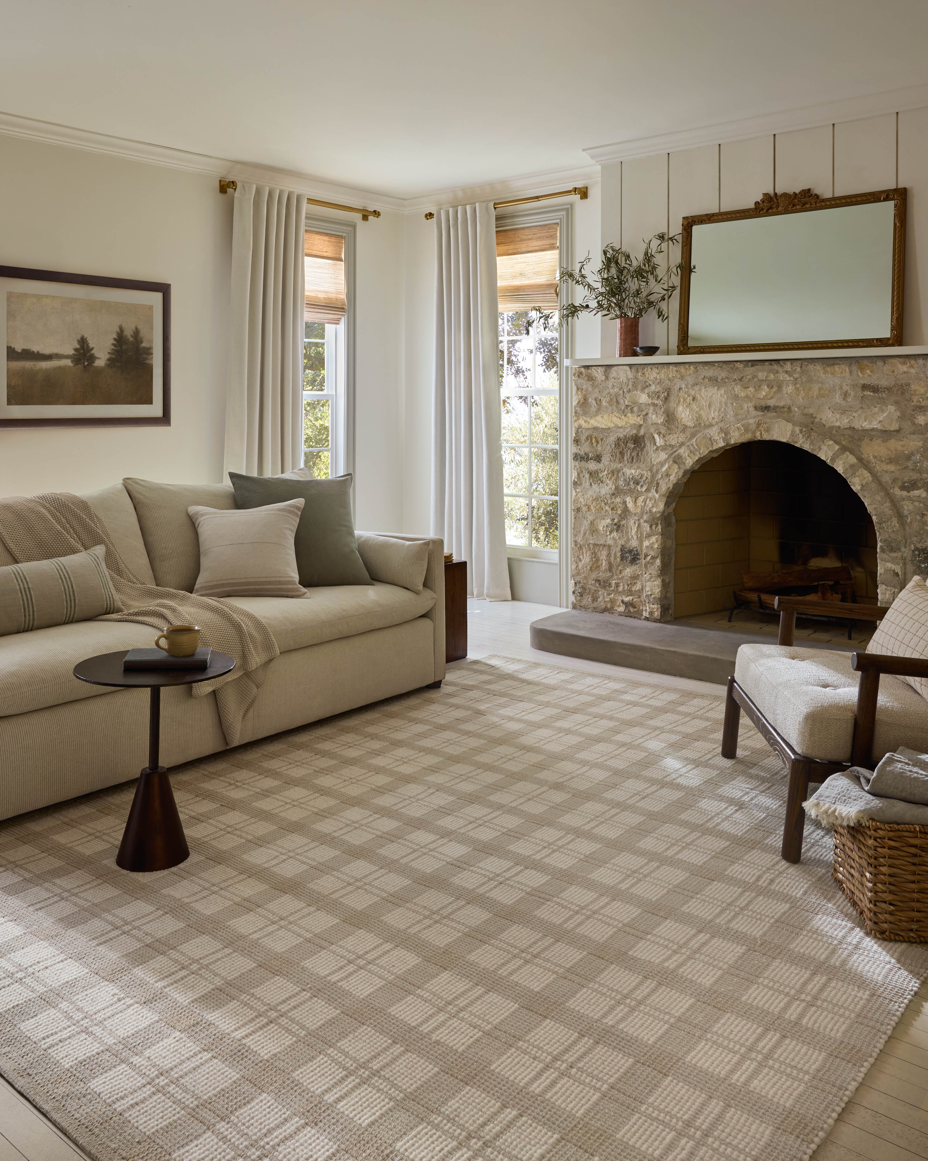 Magnolia Home by Joanna Gaines x Loloi Ryder Beige / Ivory Rug RUGS - cotton Loloi