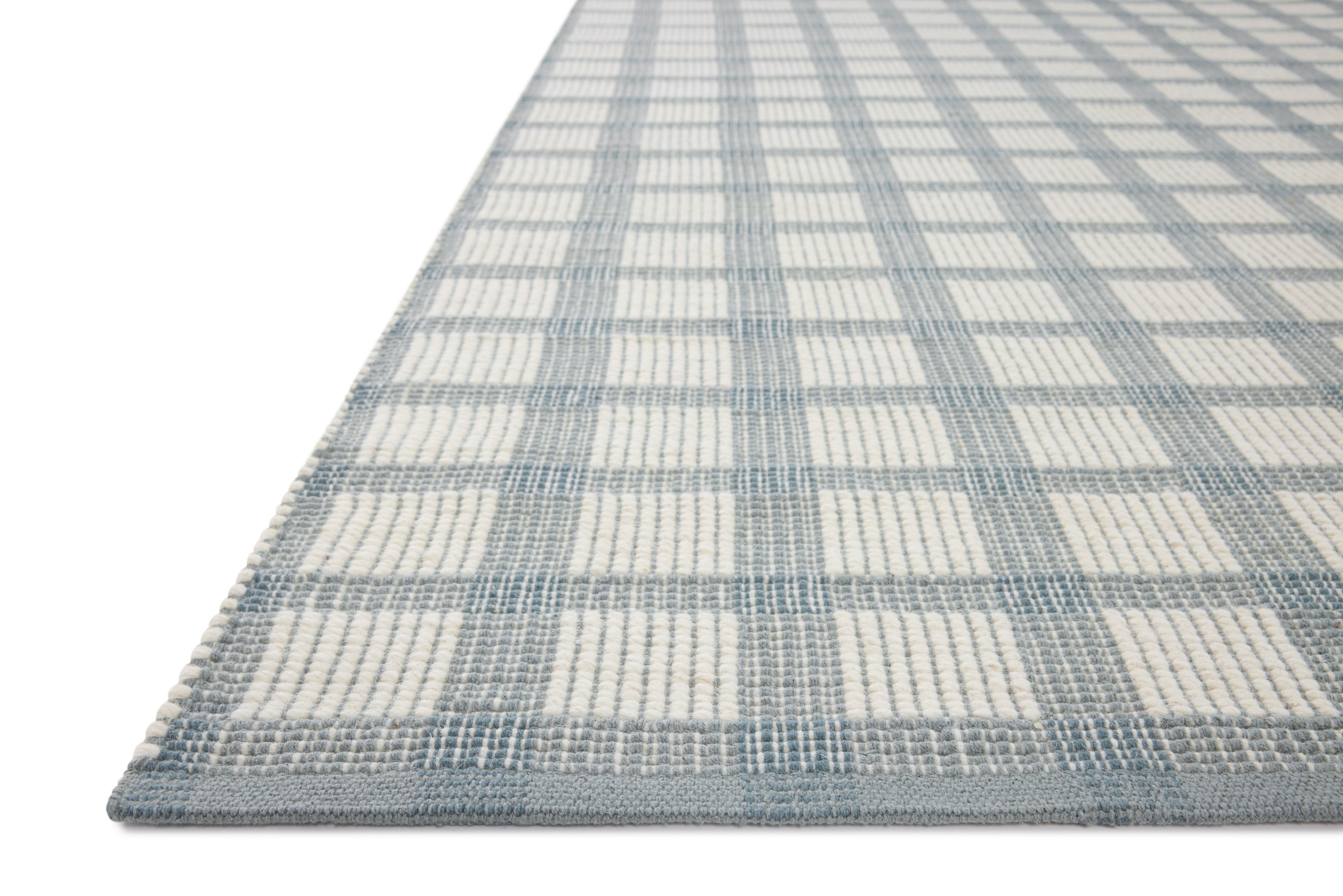 Magnolia Home by Joanna Gaines x Loloi Ryder Blue / Ivory Rug RUGS - cotton Loloi