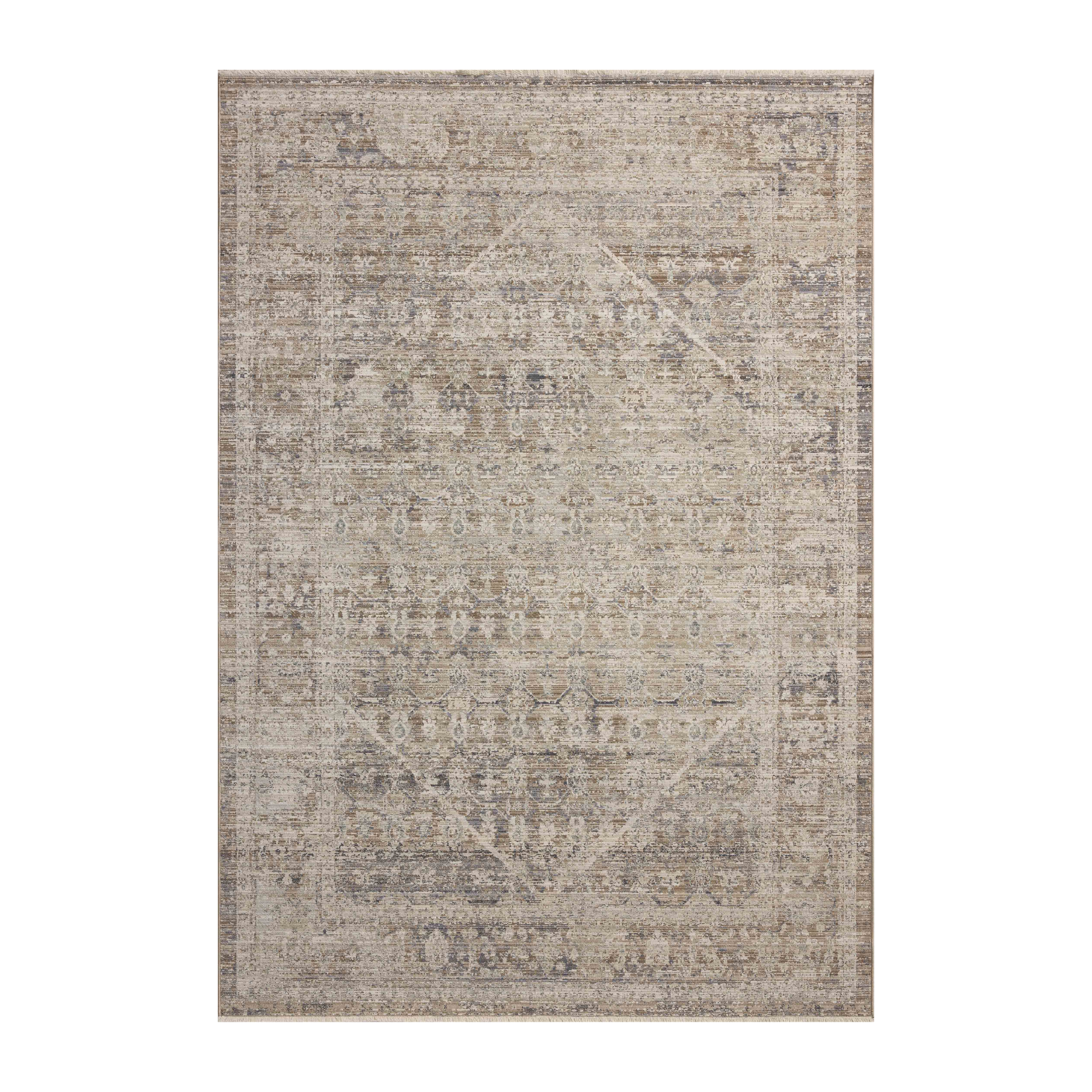 Chris Loves Julia x Loloi Ida Slate / Natural Rug RUGS - vintage inspired Loloi 18" x 18" Sample