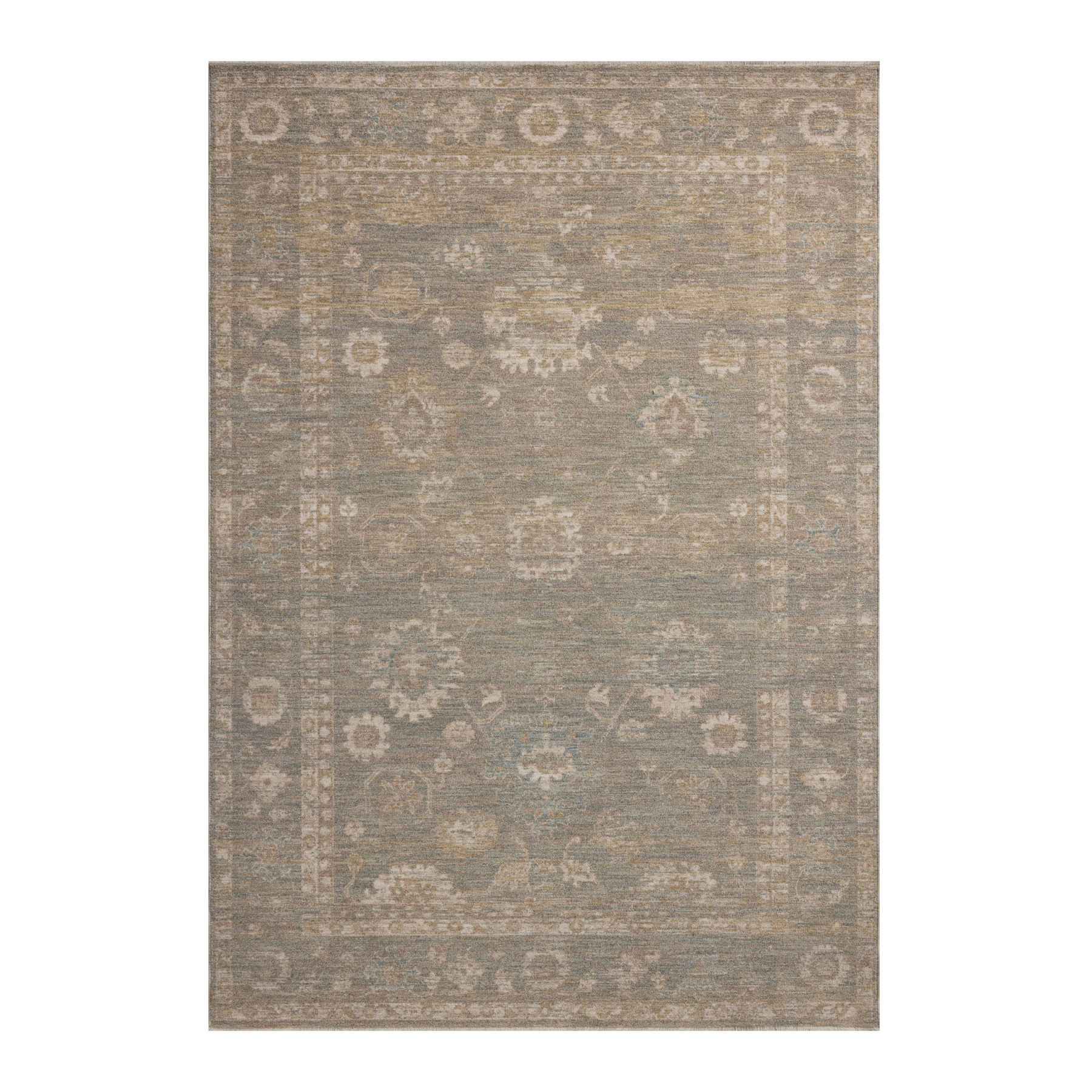Chris Loves Julia x Loloi Louisa Lagoon / Ivory Rug RUGS - vintage inspired Loloi 2'7" x 8'0"