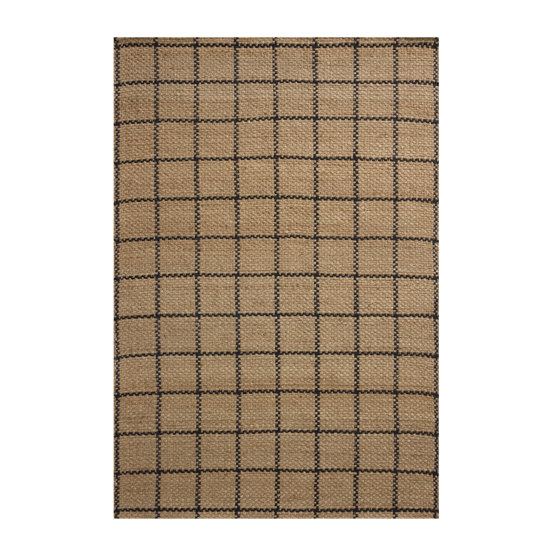 Chris Loves Julia x Loloi Fletcher Natural / Black Rug RUGS - checkered Loloi 18" x 18" Sample