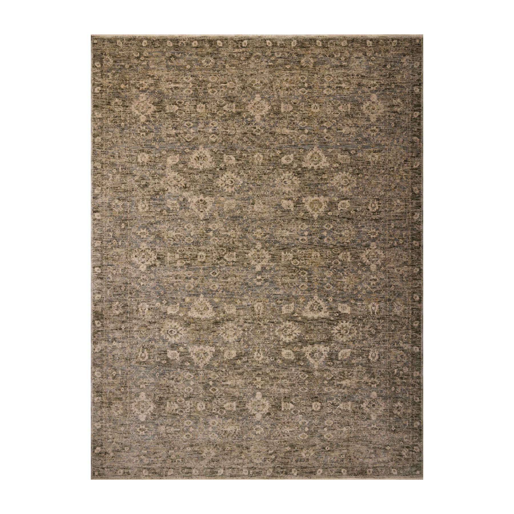 Magnolia Home by Joanna Gaines x Loloi Junie Lagoon / Natural Rug RUGS - vintage inspired Loloi 18" x 18" Sample