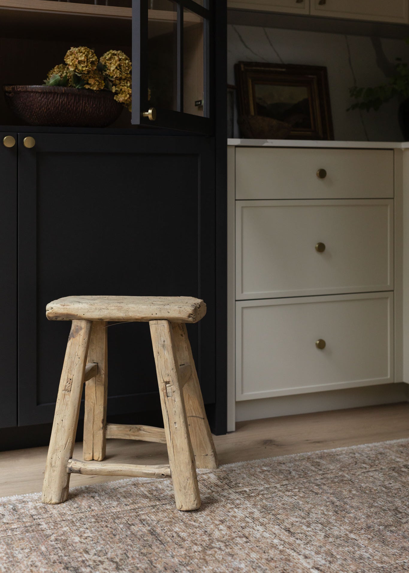 Mable Vintage Stool - Natural 0-VINTAGE - stool Hauer Market