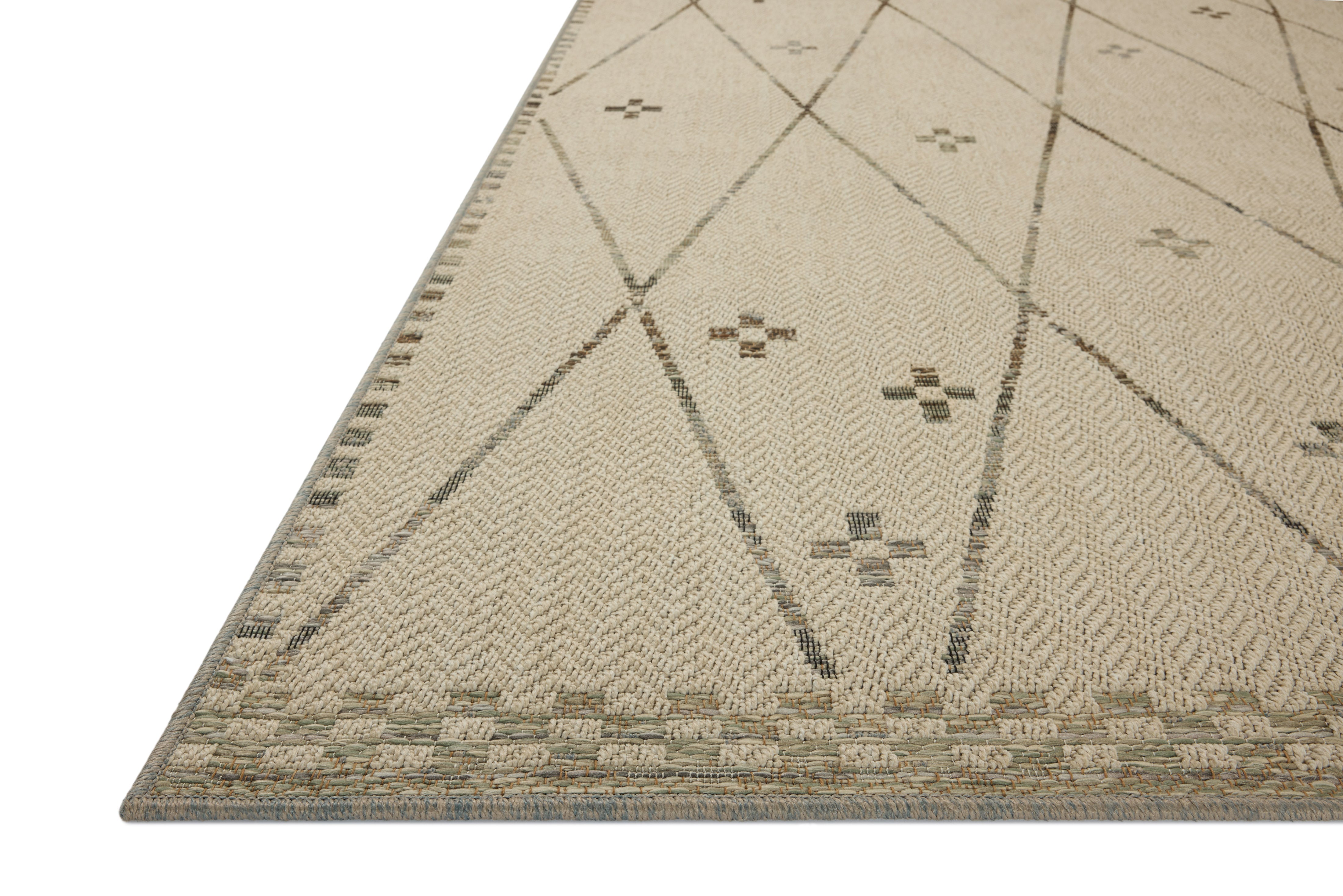 Loloi Saylor Ivory / Pebble Sample Indoor/Outdoor Rug RUGS - synthetic Loloi