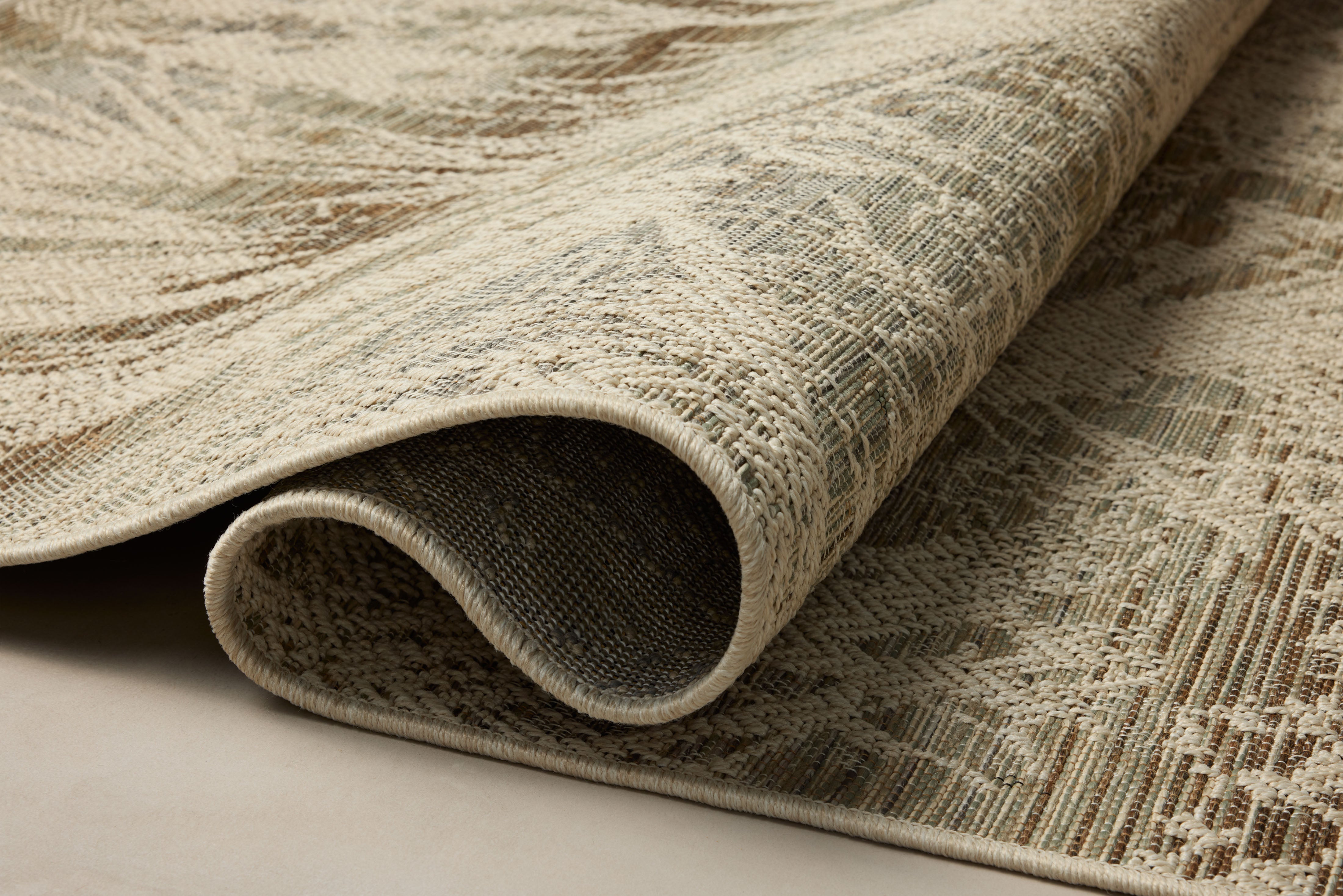 Loloi Saylor Ivory / Stone Sample Indoor/Outdoor Rug RUGS - synthetic Loloi