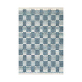 Santi Checkered Hand Woven Rug RUGS - wool Momeni Blue 2'6" x 8' Runner