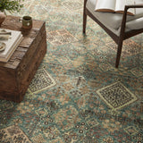 Magnolia Home by Joanna Gaines x Loloi Sinclair Turquoise / Multi Rug 1 - RUGS - patterned Loloi