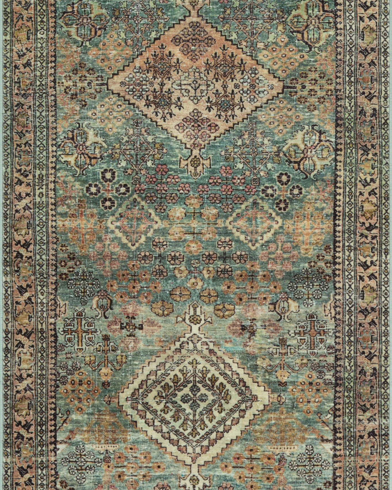 Magnolia Home by Joanna Gaines x Loloi Sinclair Turquoise / Multi Rug 1 - RUGS - patterned Loloi
