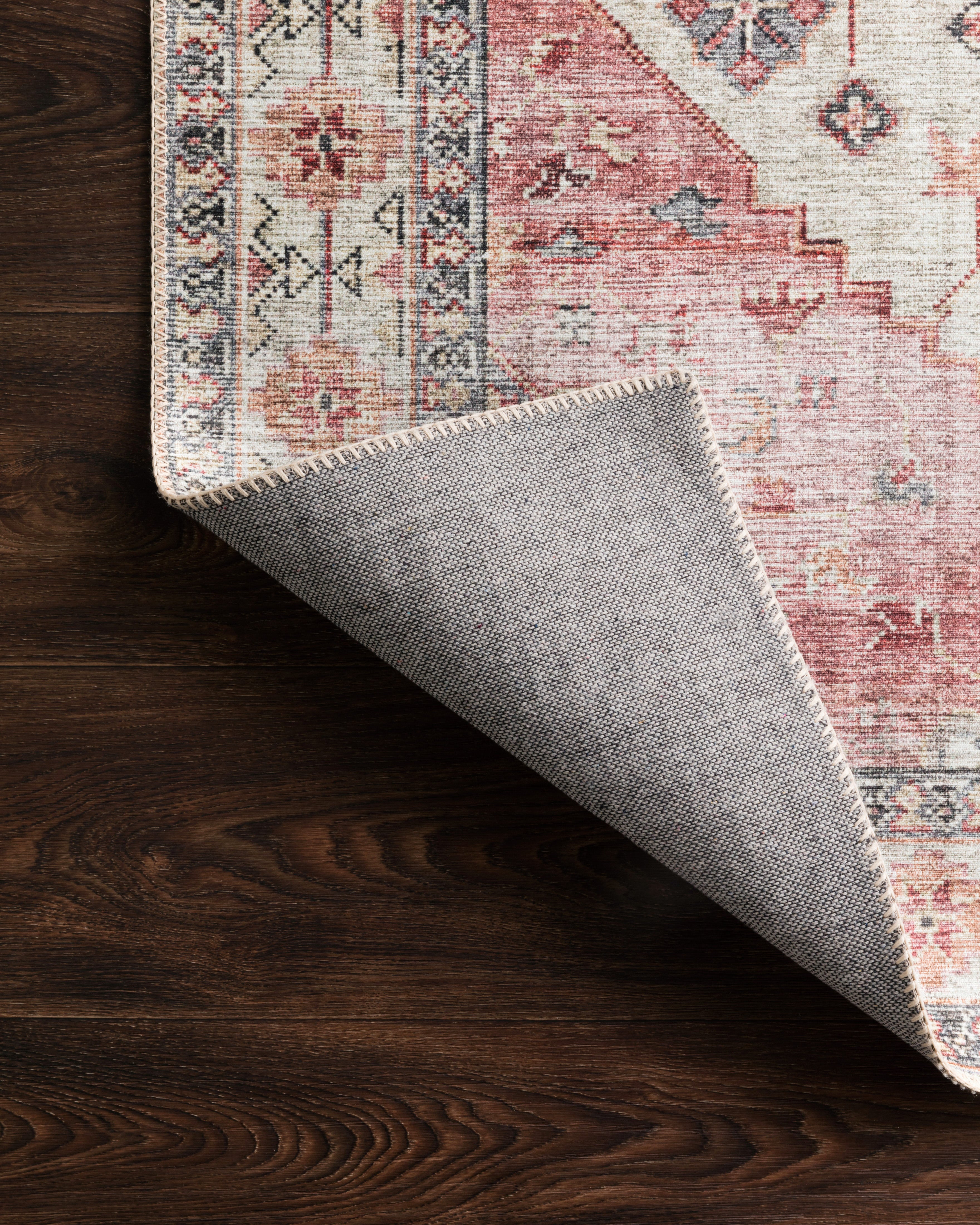 Loloi Skye Ivory / Berry Oval Rug RUGS - synthetic Loloi