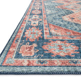 Loloi Skye Turquoise / Terracotta Oval Rug RUGS - synthetic Loloi