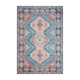 Loloi Skye Turquoise / Terracotta Oval Rug RUGS - synthetic Loloi 7' x 9' Oval