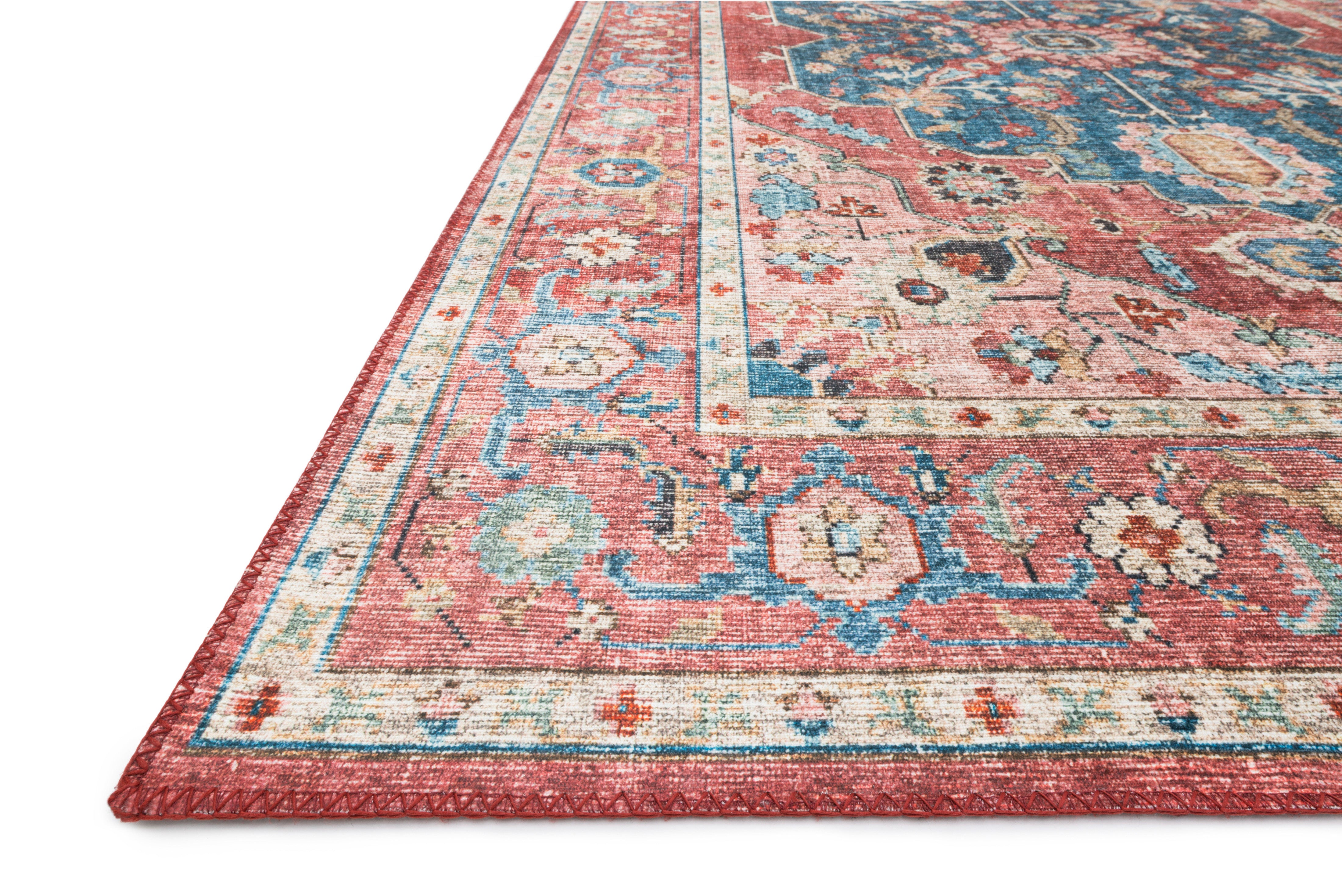 Loloi Skye Brick / Ocean Oval Rug RUGS - synthetic Loloi