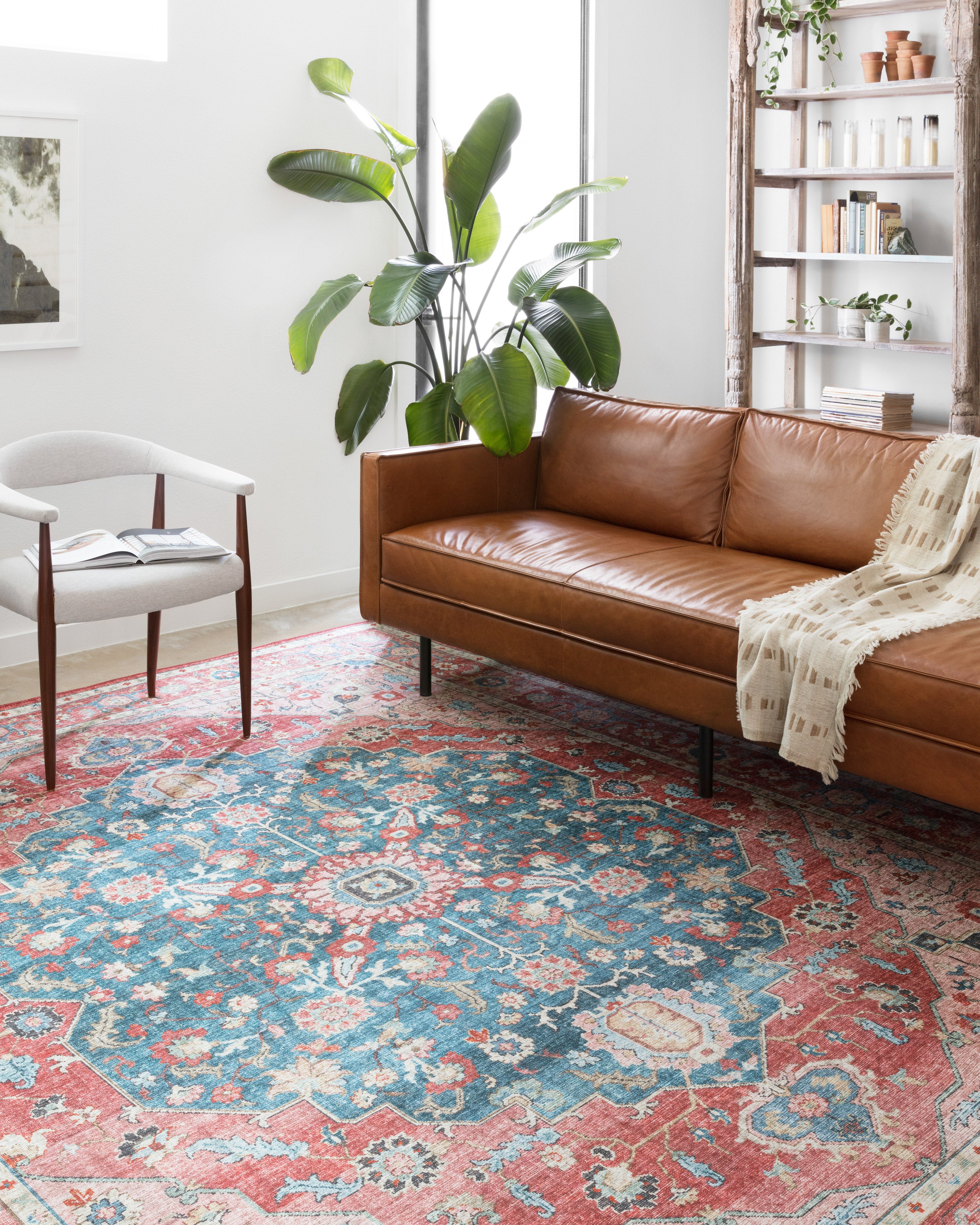 Loloi Skye Brick / Ocean Oval Rug RUGS - synthetic Loloi
