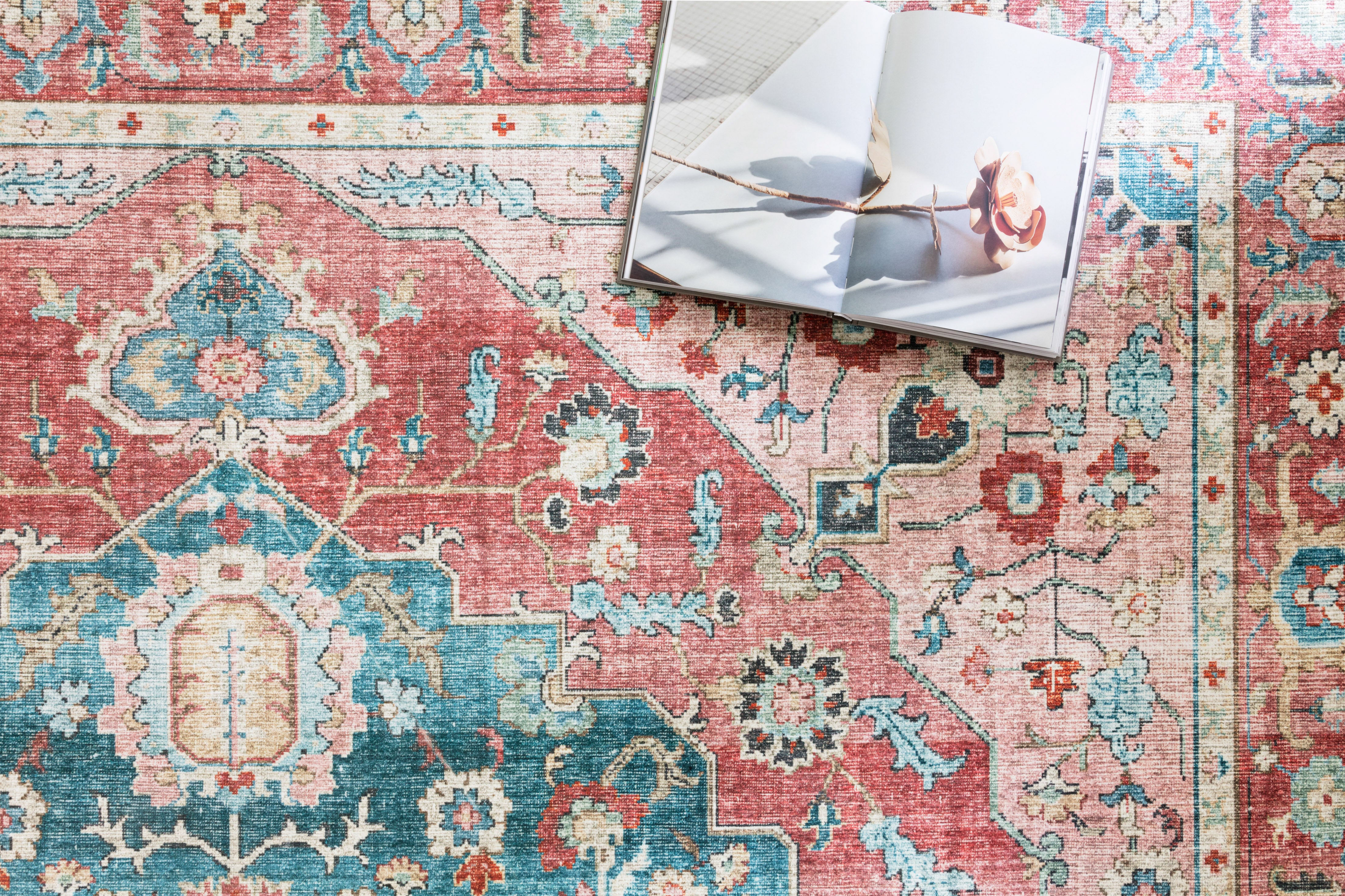 Loloi Skye Brick / Ocean Oval Rug RUGS - synthetic Loloi