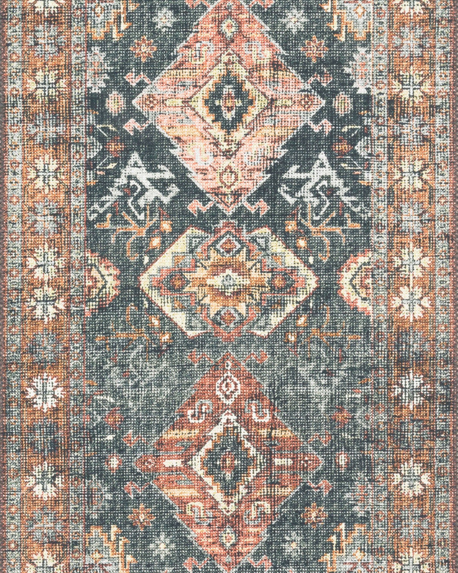 Loloi Skye Sea / Rust Rug RUGS - synthetic Loloi
