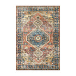 Loloi Skye Rust / Blue Oval Rug RUGS - synthetic Loloi 7' x 9' Oval