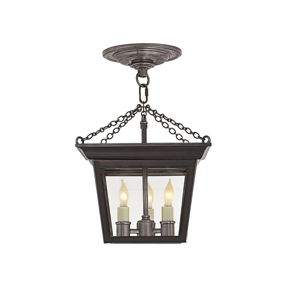 Cornice Semi-Flush Lantern LIGHITING - semi-flush Visual Comfort - Signature Blackened Rust