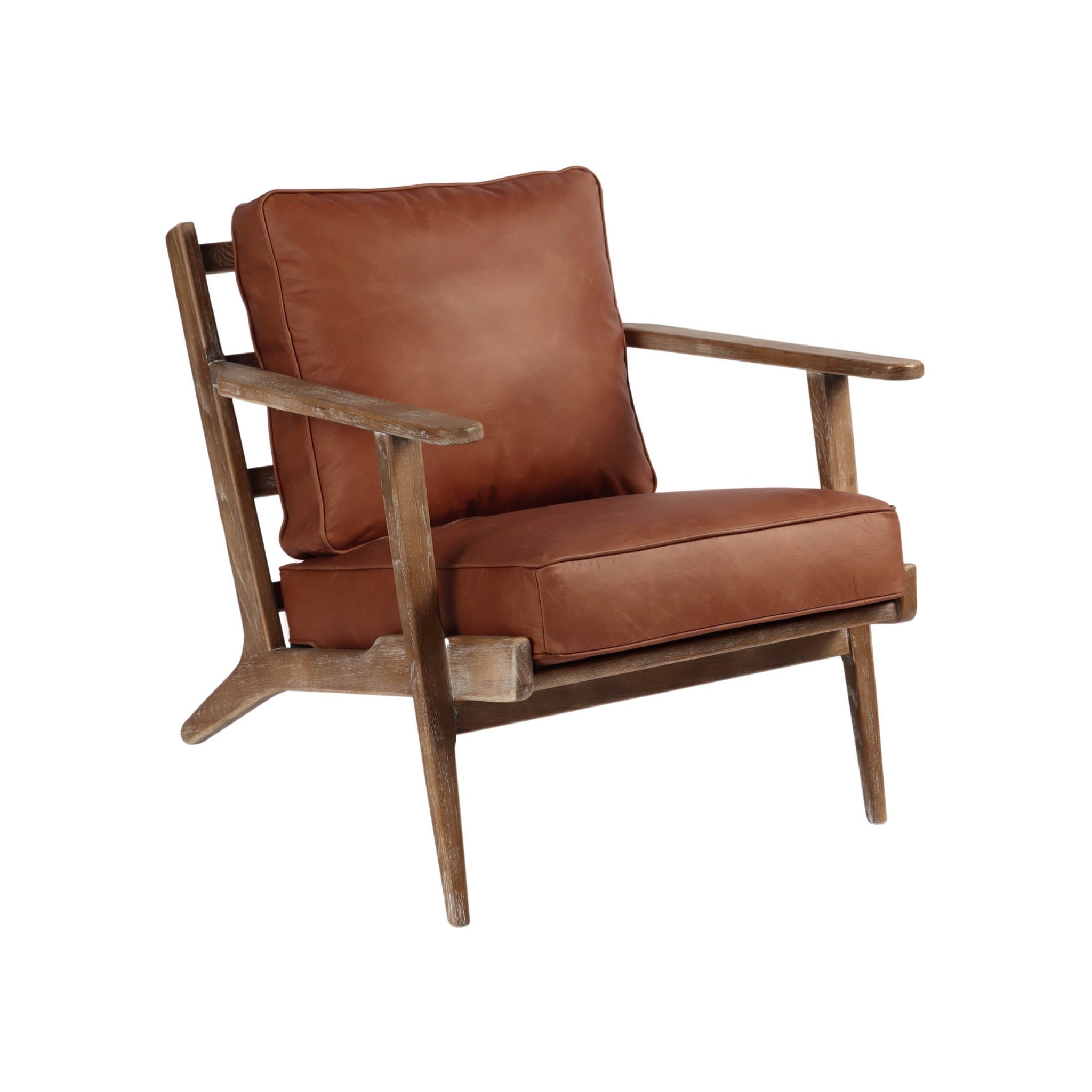 June Arm Chair FURNITURE - accent chair LH IMPORTS Saddle Brown