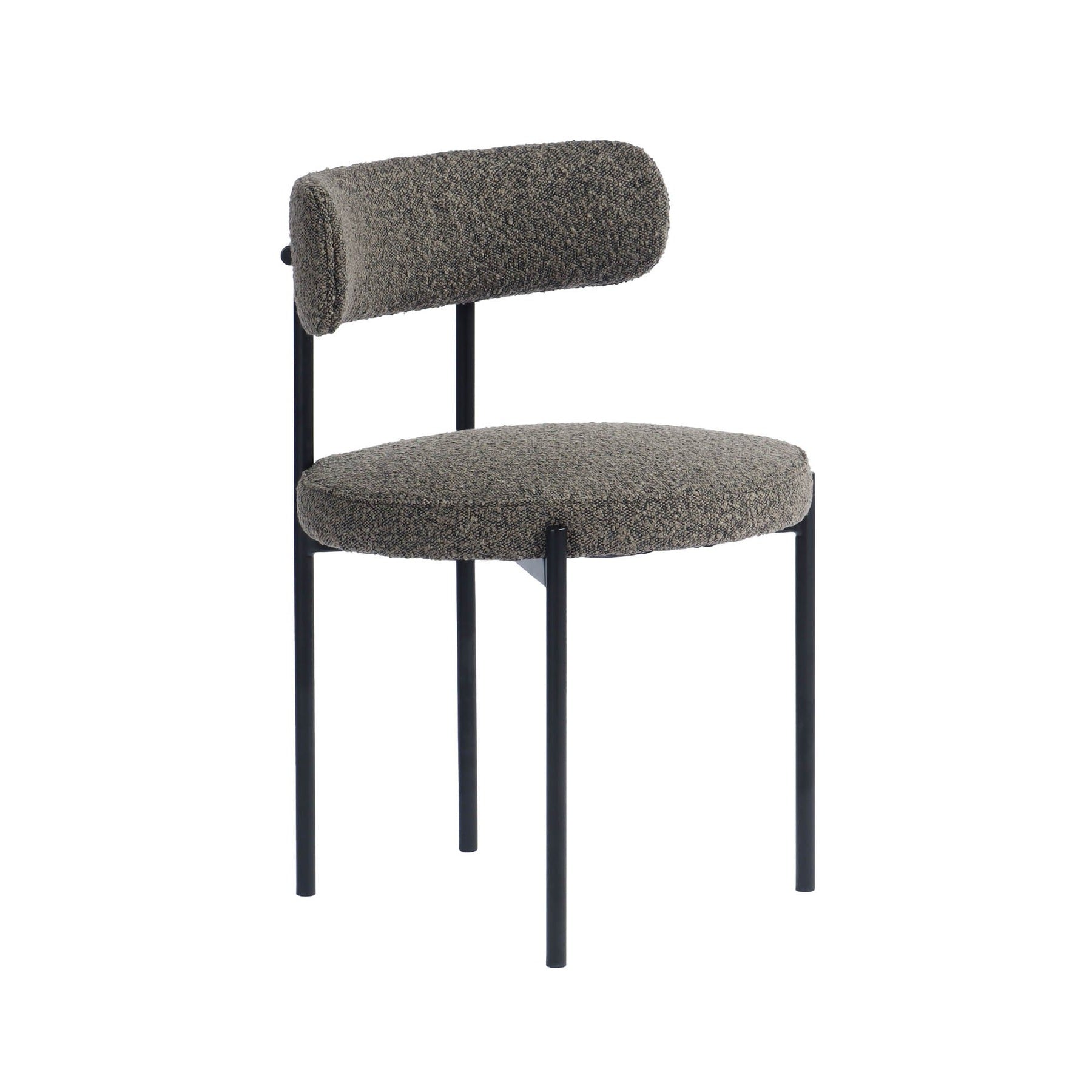 Clover Dining Chair 10 - a - FURNITURE - dining chair LH IMPORTS Brown Boucle