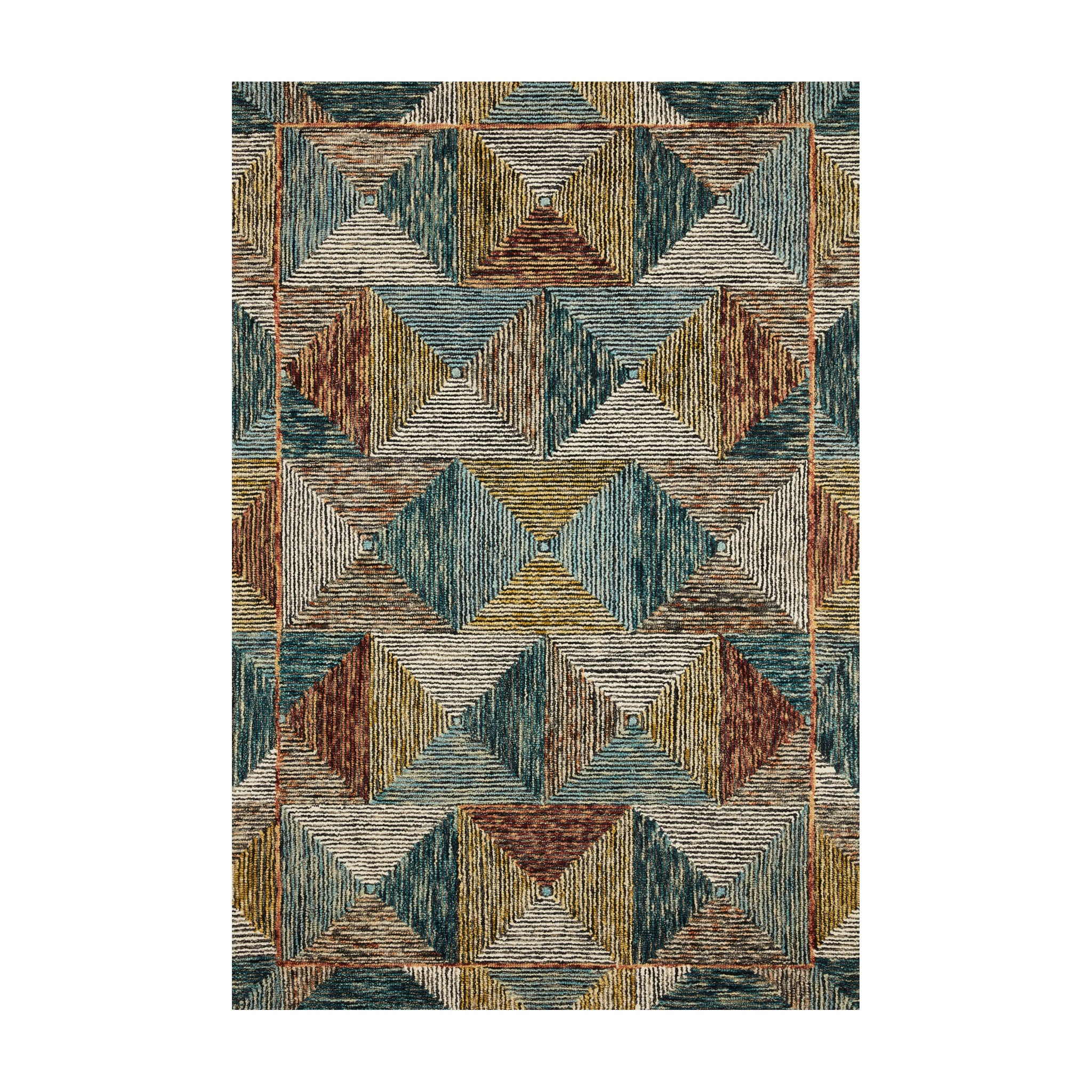 Loloi Spectrum Lagoon / Spice Rug RUGS - wool Loloi 18" x 18"